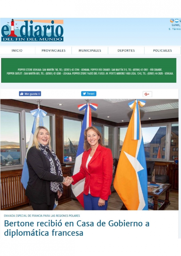 Rencontre avec Rosana Bertone - Gouverneure d&#039;Ushuaia