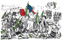 Dessin publié dans Le Monde le 7 janvier 2015