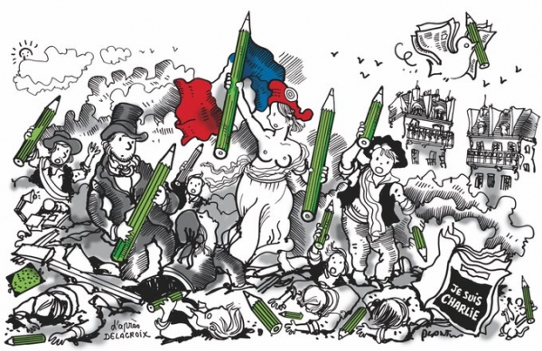Dessin publié dans Le Monde le 7 janvier 2015