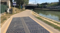 A Bobigny (93), une piste cyclable à énergie solaire