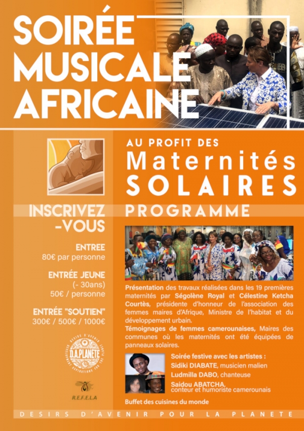 Soirée musicale au profit des maternités solaires